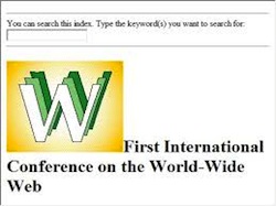 Web page for the first WWW conference in 1994